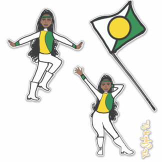 Majorette / Dancer/ Cheer / Flag Stickers WYG A