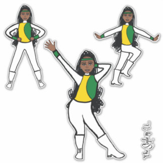 Majorette / Dancer/ Cheer / Flag Stickers WYG B
