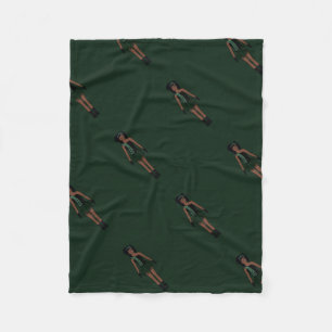 Majorette/ Dancer Fleece Blanket Black & Forest