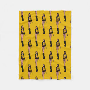 Majorette/ Dancer Fleece Blanket Black & Gold