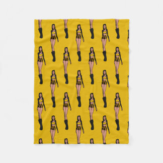Majorette/ Dancer Fleece Blanket Black & Gold