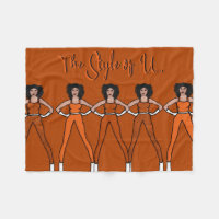 Majorette/ Dancer Fleece Blanket Burnt Orange