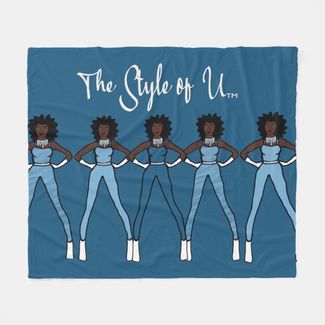 Majorette/ Dancer Fleece Blanket Denim  (Front (Horizontal))