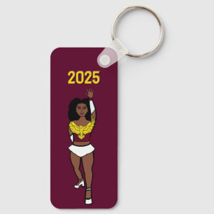 Majorette/ Dancer Keychain Maroon Gold Eagle A