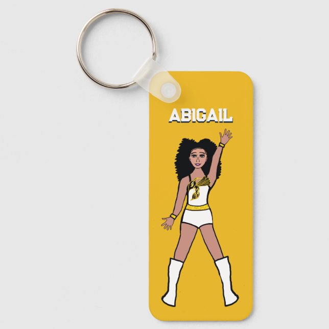 Majorette/ Dancer Keychain Yellow Hornet B (Front)