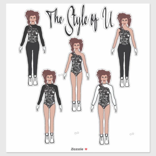 Majorette / Dancer Quick Change Stickers ( Onyx ) (Sheet)