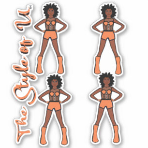 Majorette / Dancer Stickers Apricot 2