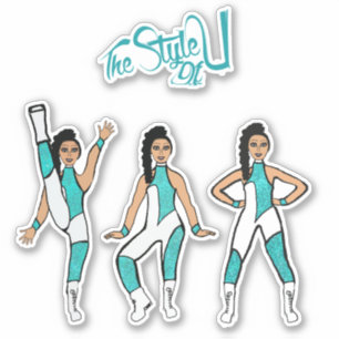 Majorette / Dancer Stickers Aqua Jumpsuit C