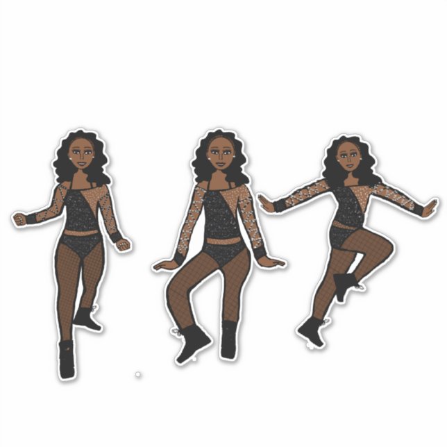 Majorette / Dancer Stickers Black Spark #1 (Devant)