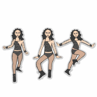 Majorette / Dancer Stickers Black Spark #2