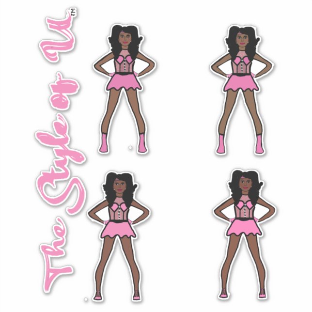 Majorette / Dancer Stickers Cotton Candy 3 (Front)