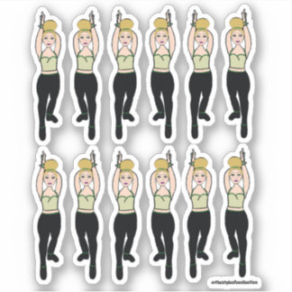 Majorette / Dancer Stickers Mint Black 2