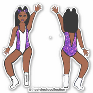 Majorette / Dancer Stickers Purple Spark 