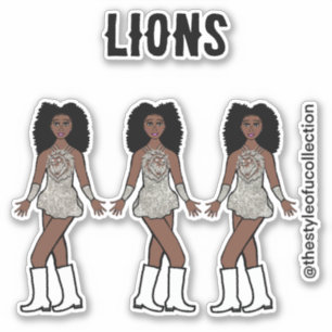 Majorette / Dancer Stickers  Silver  Lion A