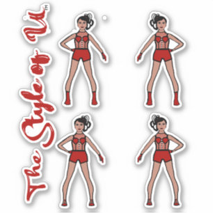 Majorette / Dancer Stickers Strawberry 2