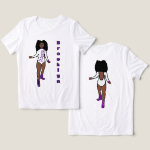 Majorette/ Dancer Tee White Purple Tiger A