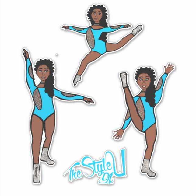 Majorette / Dancer Tri Pose Turquoise (Front)