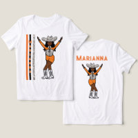 Majorette/ Dancer Western Silver Orange