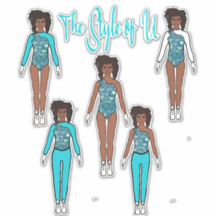 Majorette / Danseuse Stickers Changement rapide Ca