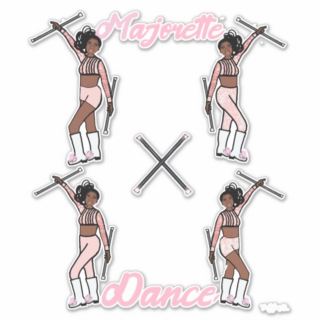 Majorette Quick Change Stickers (Pink Spark) (Front)