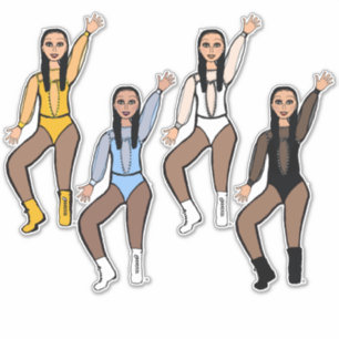 Majorette / Sticker Satin Sheer du danseur YBWB #2