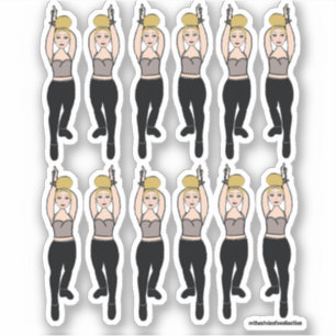 Majorette / Stickers Danseuse Fumer Noir 2