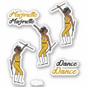 Majorette / Stickers Danseuse Gold Diamant 3