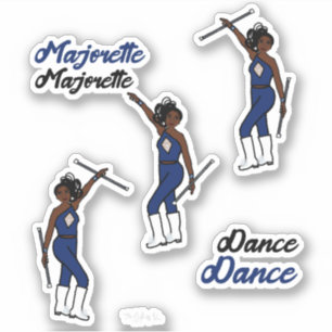 Majorette / Stickers Danseuse Marine Diamant