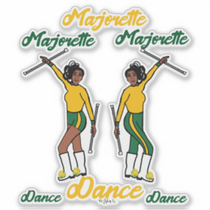Majorette Stickers (Green Yellow 2)
