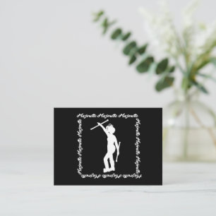 Majorette Twirler Notecard #1 ( White Black )