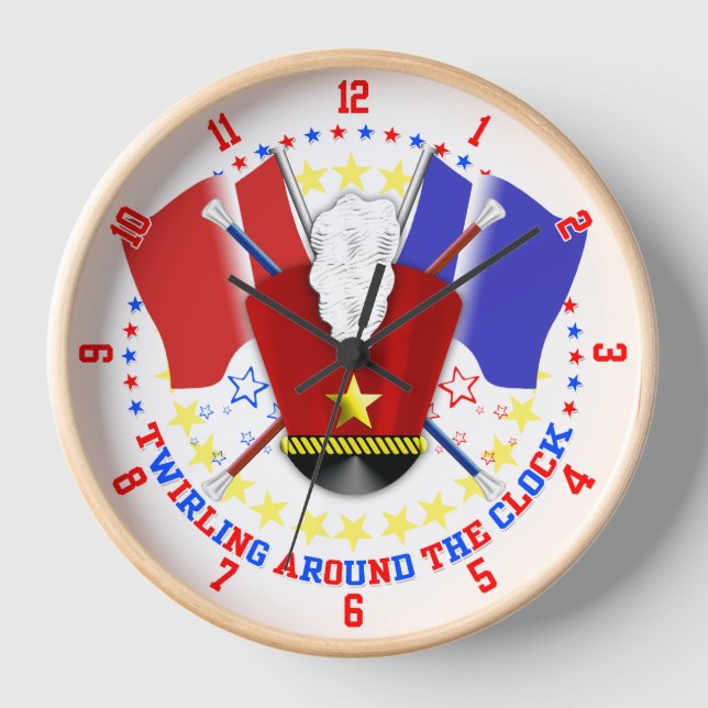 Majorettes, Baguette Twirlers Horloge (Recto)