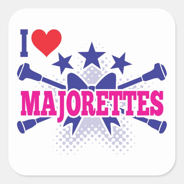Majorettes Square Sticker (Front)