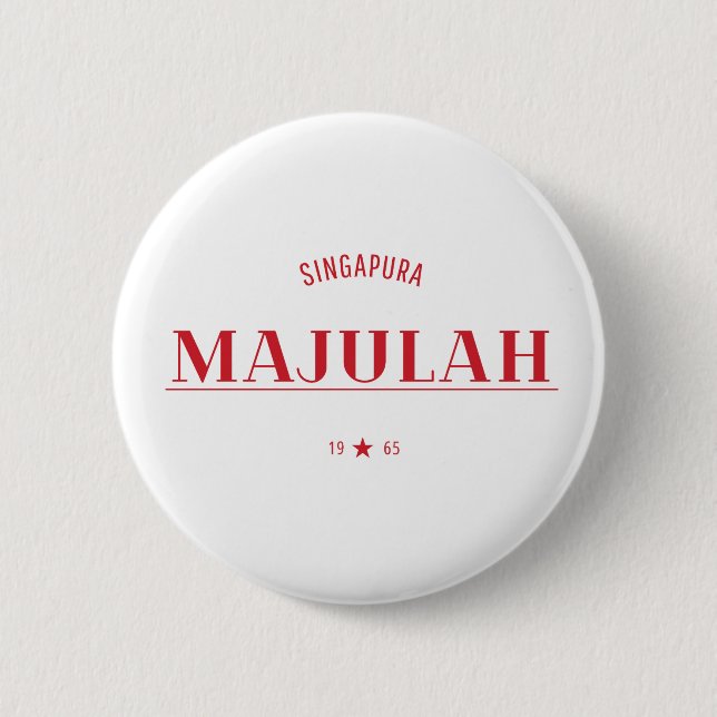 Majulah Singapura Celebration  2 Inch Round Button (Front)