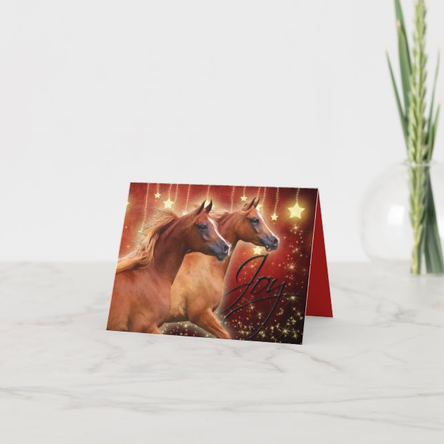 Majus and Majcian, The BOGO Colts "Joy" Christmas Holiday Card (Front)
