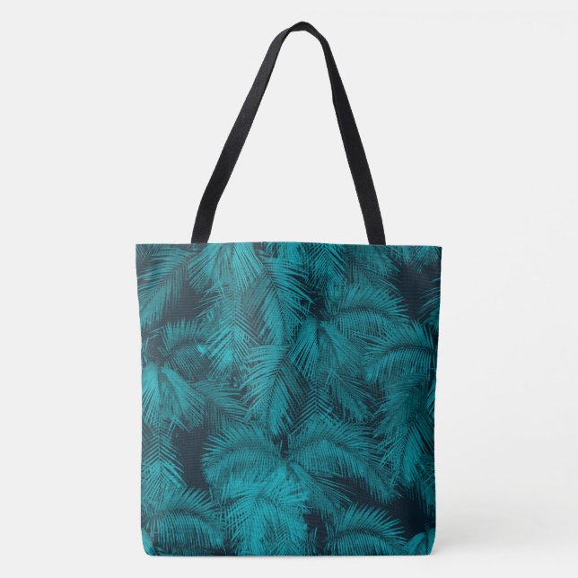 Makana Palms Hawaiian Tropical Leaves Beach Bag (Front)