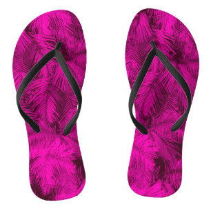 Makana Palms Hawaiian Tropical Leaves Flip Flops
