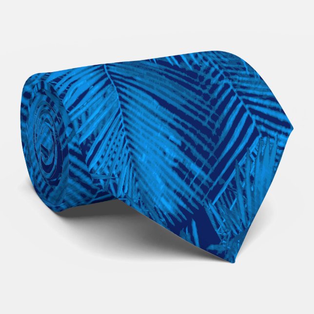 Makana Palms Hawaiian Tropical Leaves Tie (Rolled)