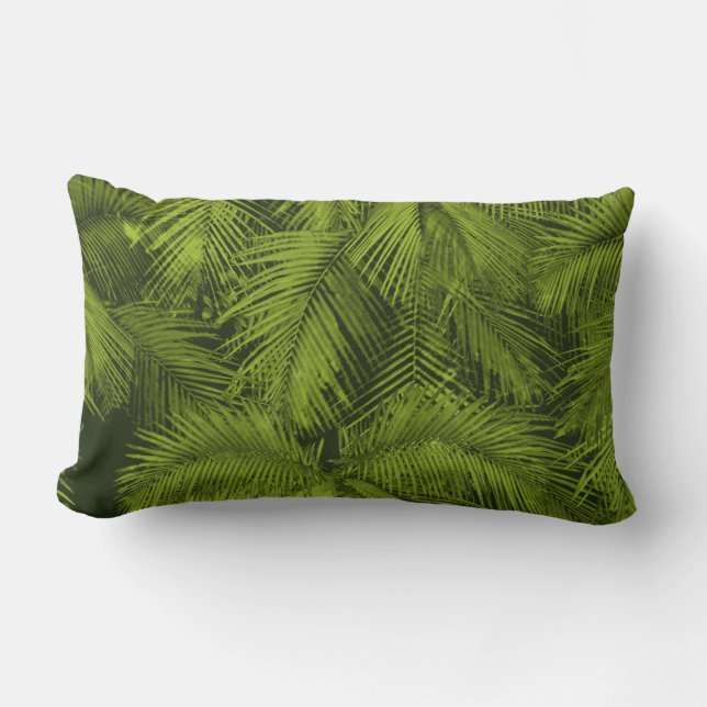 Makana Palms Hawaiian Tropical Lumbar Pillows (Front)
