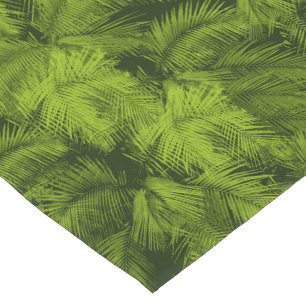 Makana Palms Hawaiian Tropical Print Short Table Runner
