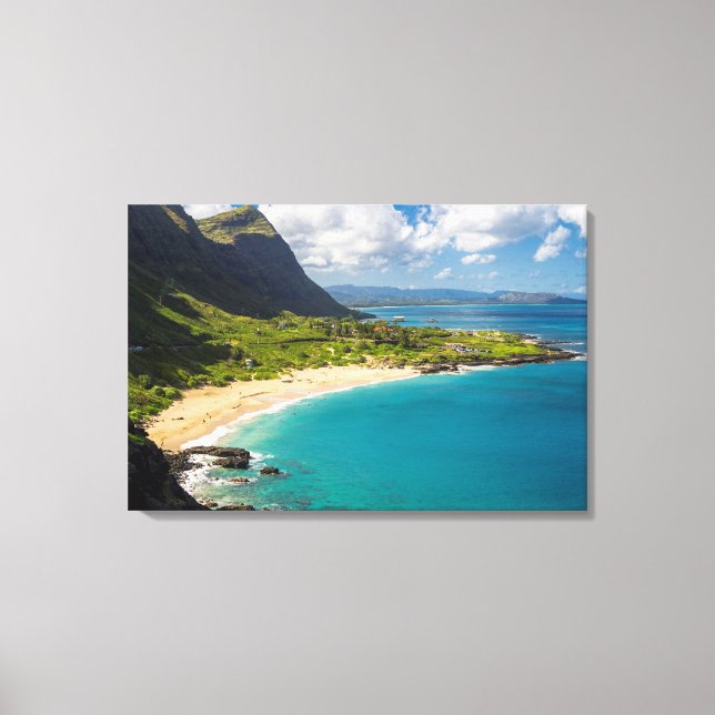 Makapuu Beach Coastline Canvas Print (Front)