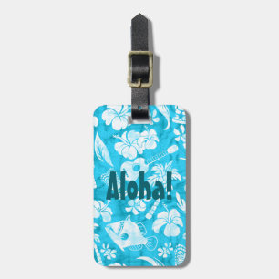 Makapuu Beach Hawaiian Batik Luggage Tags