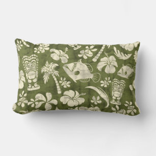 Makapuu Beach Hawaiian Batik Lumbar Pillows
