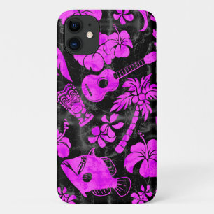 Makapuu Beach Hawaiian Batik Magenta iPhone 11 Case