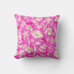 Makapuu Beach Hawaiian Batik Square Pillows