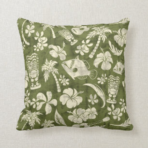Makapuu Beach Hawaiian Batik Square Pillows