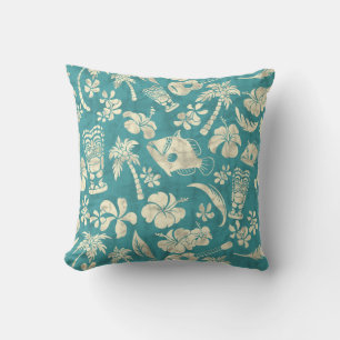 Makapuu Beach Hawaiian Batik Square Pillows