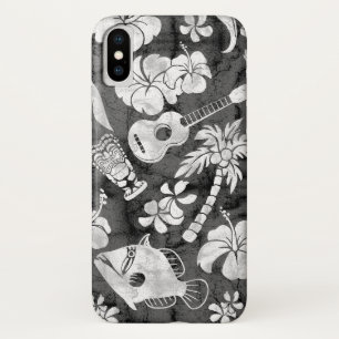 Makapuu Beach Hawaiian Charcoal Grey Batik Case-Mate iPhone Case