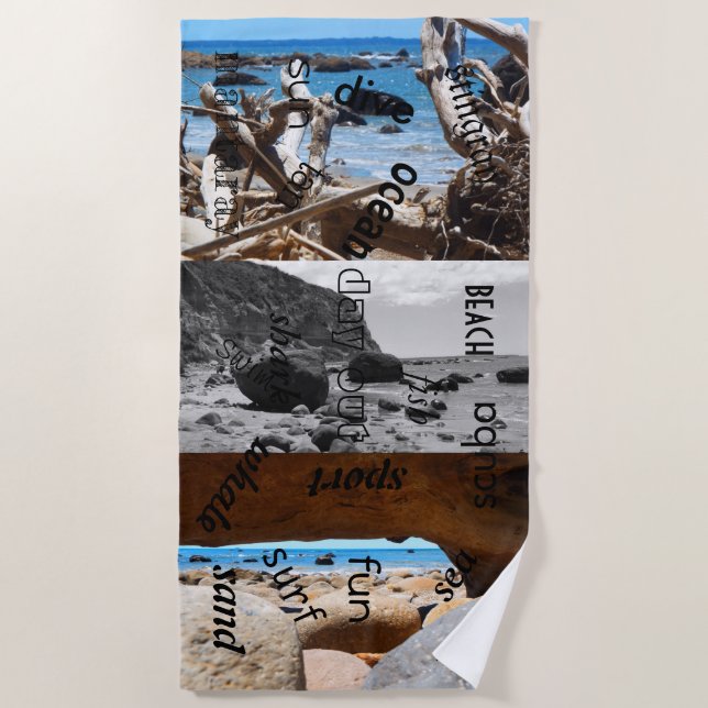 makatu beach beauty new zealand beach towel (Front)