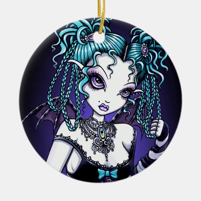 "Makayla" Gothic Couture Fairy Ornaments (Front)