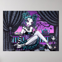 "Makayla" Gothic Fairy Tea Party Poster